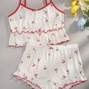 Boutique White & Red, Cherry, Pajama Set Photo 3