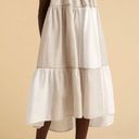 Dove Merlette Salland Patchwork Dress in Natural Colorblock Neutral Ruffle White  Photo 5