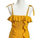 Majorelle  Mara Mini Dress Gold Horizon Flounce Trim Revolve Women’s Size XXS Photo 2