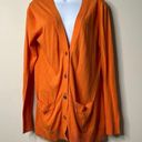 Michael Kors MICHAEL  Orange Button Front Boyfriend Cardigan Small Photo 0