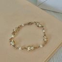 Vintage “Cherie“ Pearl Bracelet Gold Tone Swirl Elegant Classic Minimal Pearlcore Photo 7