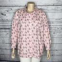 Tommy Hilfiger  NWT 2X Pink - Blue Polka Dot Heart Print Button Down Shirt Top Photo 0