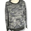 Splendid  women's gray green camo long sleeve pullover crew neck top small Photo 0