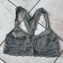 Aerie  womens lace racerback bralette grey medium Photo 1