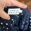 Tanya Taylor  Womens Top 2 Blue Polka Dot Sleeveless Bow Tie Silk Gathered Pinup Photo 1