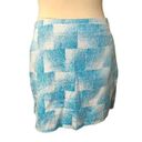 Lady Hagen  Size 4 Golf Skirt Skort Turquoise Blue Dot Square Cotton EUC Photo 0