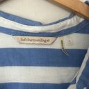 Soft Surroundings  Capri Stripe Nautical Blue Striped Button Down Blouse sz L🟦 Photo 2