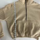 Pretty Little Thing Sand Oversized Zip Front Sweatshirt size small. Photo 13