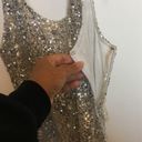 Alythea  silver sequined mini dress size medium Photo 28