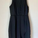 Sienna Sky Black Chiffon Sleeveless Mini Party Dress Faux Wrap Photo 0