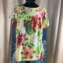 Caribbean Joe  Size XL Floral Top Photo 6