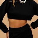 Beach Riot NWT  Mesa Textured Cropped Pullover M Black Photo 0