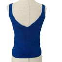 Mango NWT  Kling Metallic Knit Tank Size XS Electric Blue Stretchy Glam Sexy NEW Photo 1