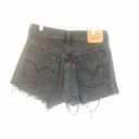 Levi’s 501 Black Denim Shorts Photo 3