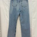 ZARA  High Waisted Distressed Raw Cut Denim Wide Leg Jeans Blue Women's Size US 4 Photo 3