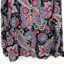 Vera Bradley  Women's 100% Cotton Parisian Paisley Button Shirt Top Black Size XL Photo 4