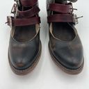 FREEBIRD by Steven Scarlett Booties Buckle Detail Leather Ankle Boots Brown Photo 5