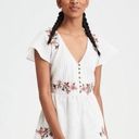 American Eagle  embroidered white romper Photo 0