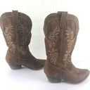 Rampage  Ram-Vida 429105 Womens Mid Shaft Brown Western Cowgirl Boots Sz 7M Rodeo Photo 0