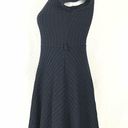 Gracia  Womens Navy Blue Skater Dress Knit Belted Swing Short Sleeve Size Small Photo 2