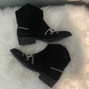 Musse & Cloud Ginger Ankle Boots Black Suede Silver Aztec Embroidery Size 9 Photo 5