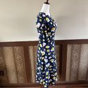 Alexis Boden  Fluted Sleeve Fit-and-Flare Floral Dress in Navy Size US4 Long NWT Photo 4