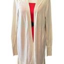 Dana Buchman  szM long cardigan solid color front & sleeves flower print back GUC Photo 0