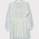 Grace Karin  Mini Dress Size Medium White Cream Bridal Puff Sleeve Photo 4