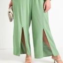 Eloquii  Smocked Bodice Long Sleeve Wide Leg Linen Jumpsuit Plus Size 24 Photo 2