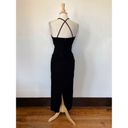 Rhapsody Vintage 90’s Solid Black Velvet Full Length Prom Dress Photo 2