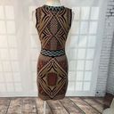 Kerisma  Multicolor Sleeveless Knit Patterned Wool Bodycon Mini Dress Size Medium Photo 4