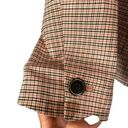 Mango MNG by  Pink Plaid Classic One Button Collared Career Blazer Women Sz 4 Photo 7