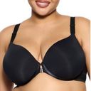 Felina  Body Soft Front Clasp Tshirt Bra Mesh Back Black 32DD Photo 0