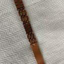 Vintage Womens Leather Wood Beaded Belt Macrame Style Boho Country Western 38” Photo 2