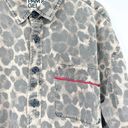 Pam & Gela  Revolve Womens Oversized Leopard Print Button Front Shirt Size S Photo 4