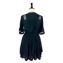 City Chic Dress V-neck Tie Elastic Waist Black Layered Skirt Women’s Size 18 Photo 3