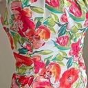 Adrianna Papell  floral bright v-neck sheath dress formal chic Photo 1