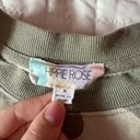 Hippie Rose Green Camo Crewneck Sweatshirt Size Small Photo 2