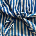 Tommy Bahama  Striped Silk Front Tie Tank. Size XS. Blue and white Photo 4