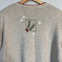 Croft & Barrow Vtg  Ice Skating Christmas Wool Angora Full Zip Sweater Women's L Photo 11