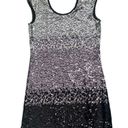 White House | Black Market  Ombre Silver Black Sequin Shift Dress Size Large Photo 1