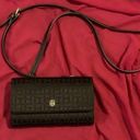 Tommy Hilfiger  Black Tonal Th Serif Signature Convertible Crossbody Wallet Photo 0