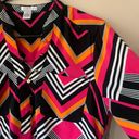 Cache Bright Colorful Striped Pullover V Neck Long sleeve Blouse Size M Photo 4