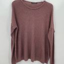 Brandy Melville  brown rib knit crew pullover sweater one size XL Photo 5