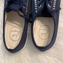 Jack Rogers  CARTER Slip On Sneakers Lace Up Navy Midnight Blue Gold 👟 size 8 Photo 4