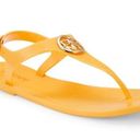 DKNY NWT  Jocelyn Flat T Strap Sandals Orange Photo 5