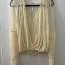 Free People Lace Cream Long Sleeve Top Photo 1