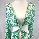 Shade & Shore  long sleeve green and white twist front maxi cover up size XL Photo 5