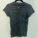 Lululemon  Swiftly Tech Short Sleeve Crew Tee Heathered Black Size 6 Photo 4