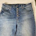 Gap  Sz 12 / 31R High Rise Cigarette Denim Blue Jean Light Indigo Wash Button Fly Photo 1